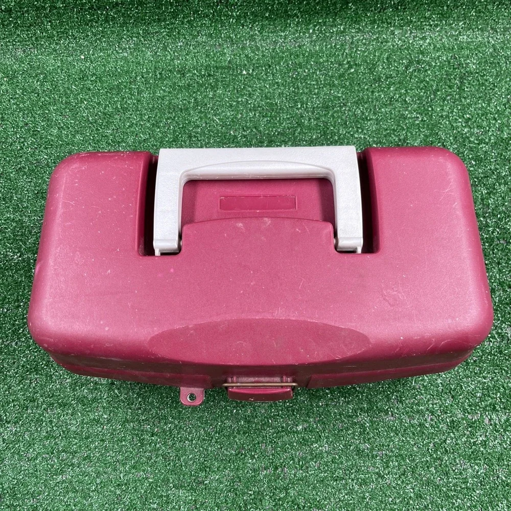Plano‎ 1500 Tackle Box 1 Tray Made in USA Vintage Red Gray